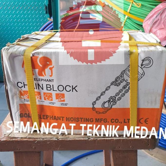 NEW CHAIN BLOCK TAKEL KATROL HOIST 1TON 1 TON 3 METER 3 M ELEPHANT GAJAH