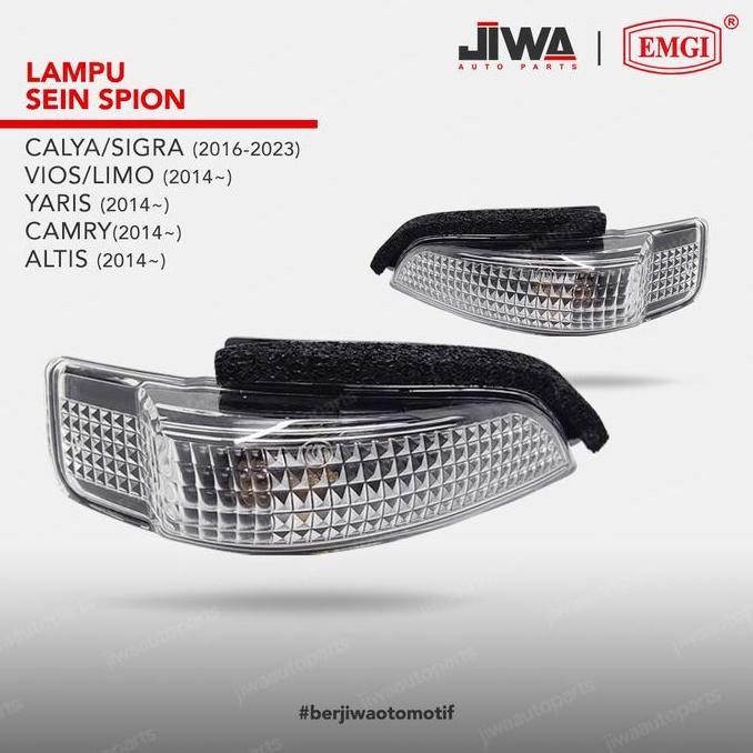 JIWA AUTO X EMGI LAMPU SEIN SEN SPION MOBIL CALYA SIGRA YARIS CAMRY ASLI