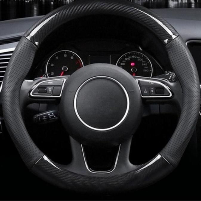 Sarung Stir Steering Wheel Mobil Motif Carbon Toyota Avanza 2022