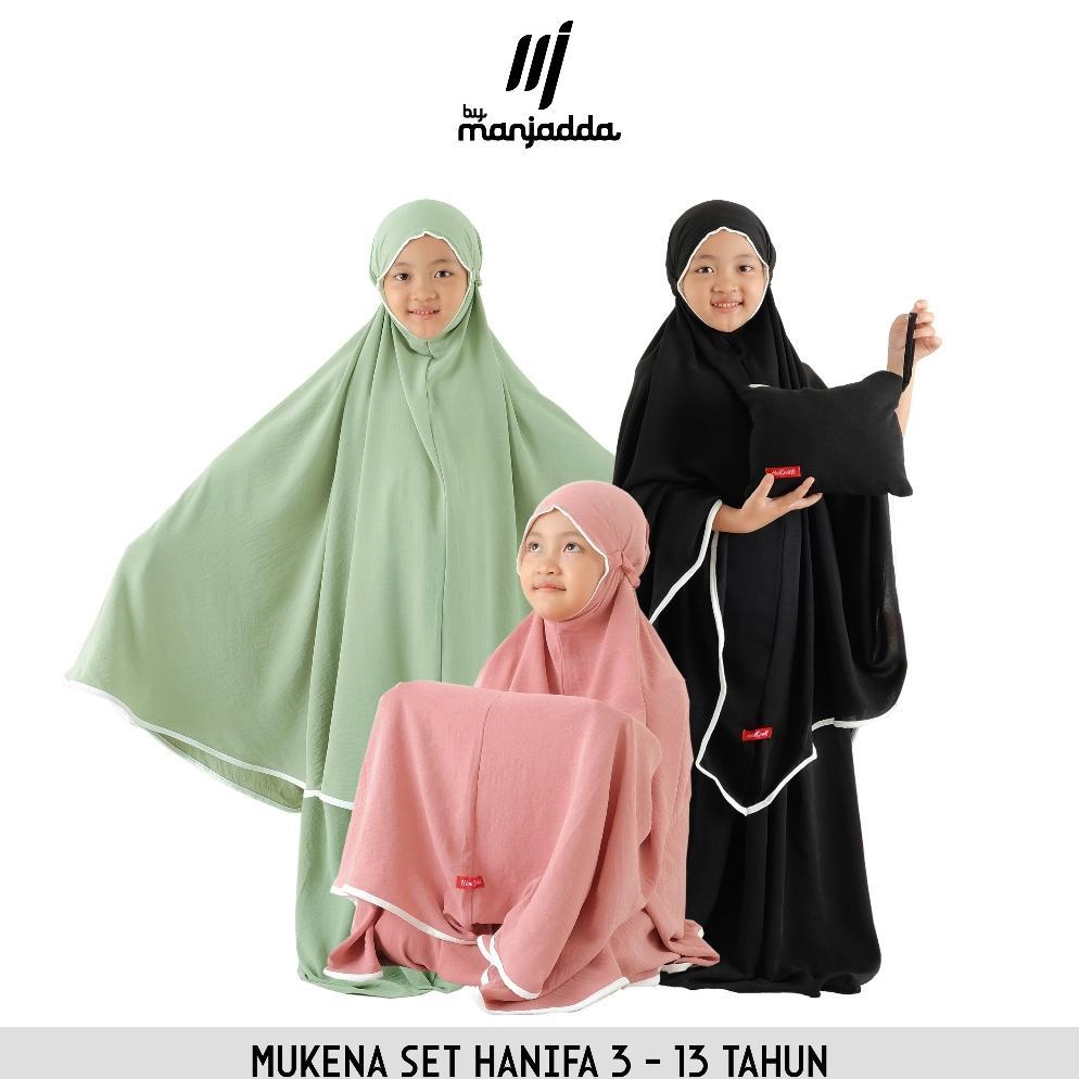 PREMIUM MANJADDA -  MUKENA ANAK 2-15 TAHUN POLOS CRINKLE AIRFLOW MUKENAH TRAVEL ANAK DAN TANGGUNG TK