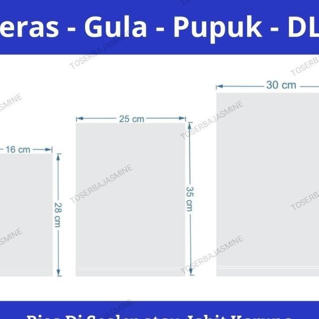 Plastik Polos Hd Ori Kemasan Beras , Gula , Pupuk  Dll 1Kg/2Kg/3Kg/5Kg (Isi 100 Lembar)