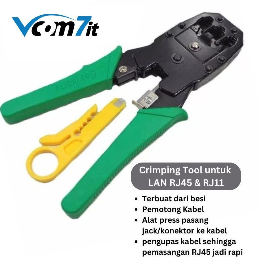 Modular Crimping Tool 3 Lubang Rj11 Rj45 Tang Krimping Lan Cat5E Cat6