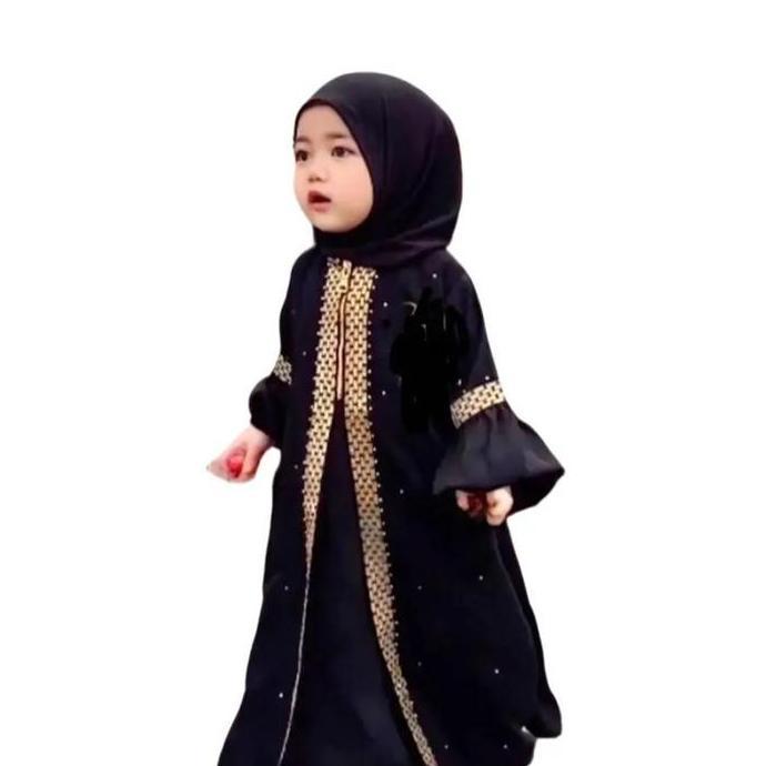 NEW ABAYA HITAM GAMIS WANITA TERBARU KUMPULAN ABAYA KIDS SILVER BLACK DAN LIST PITA MUSLIM SYARI REM