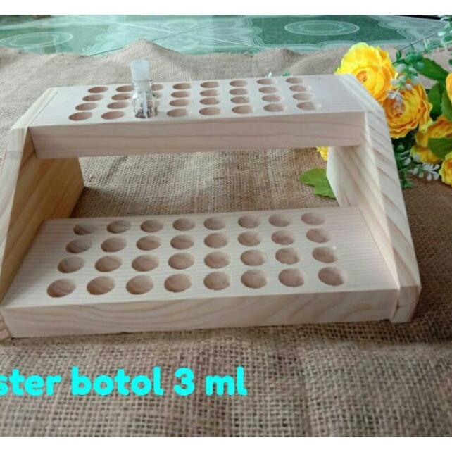 Tatakan Parfum Tingkat Tester 3Ml / Display Parfum Kayu Tester 3Ml/ Botol Parfum  Tester 3Ml