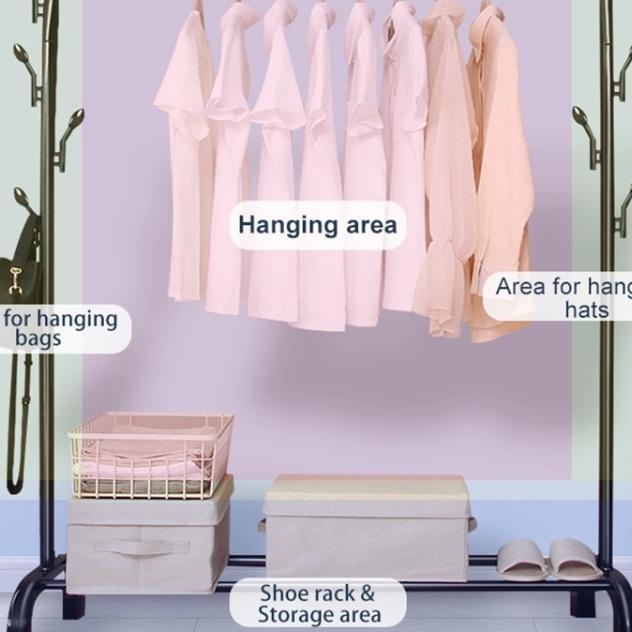Shenarsumutaceh Big Stand Hanger / Gantungan Baju,Topi,Tas / Hanger Besar Serbaguna Bagus