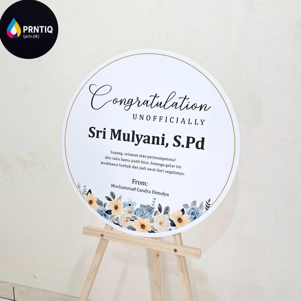 Papan Bunga Akrilik Bunga Digital Ucapan Selamat Pernikahan, Grand Opening, Wisuda
