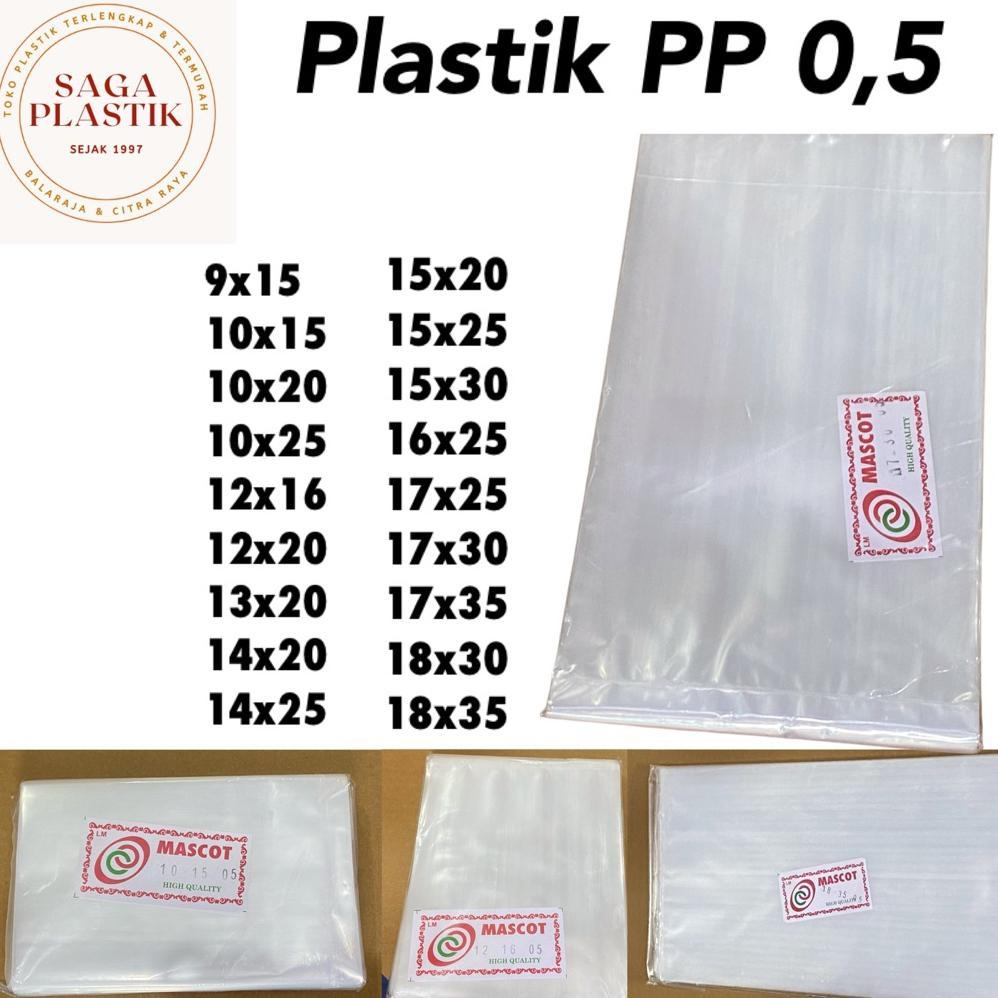 Plastik PP Bening Tebal 0,5 Ukuran 9x15 9x20 10x15 10x20 10x25 12x16 12x20 12x25 13x20 14x20 14x25 1