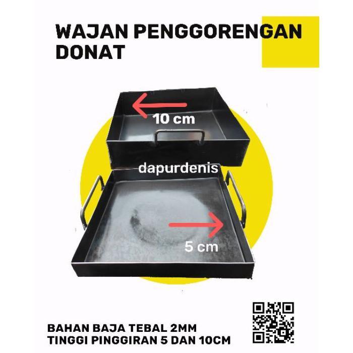 (2Mm) Wajan Donat / Wajan Penggorengan Donat / Wajan Goreng Donat / Wajan Pinggiran Tinggi / Wajan G