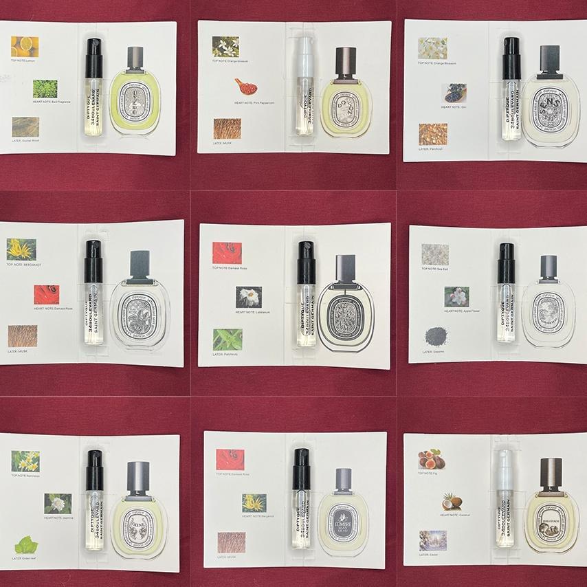 Diptyque 2Ml Tester Parfum/Wewangian Parfum Botol/Sampel Parfum/Vial Parfum Original/Seri Parfum