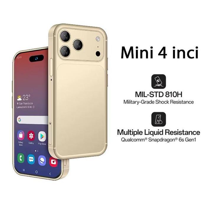 NEW 4 INCI MINI SMARTPHONE IP17PRO MAX MINI PHONE RAM 8/512GB JARINGAN 3G/4G GARANSI PONSEL MINI 4 I