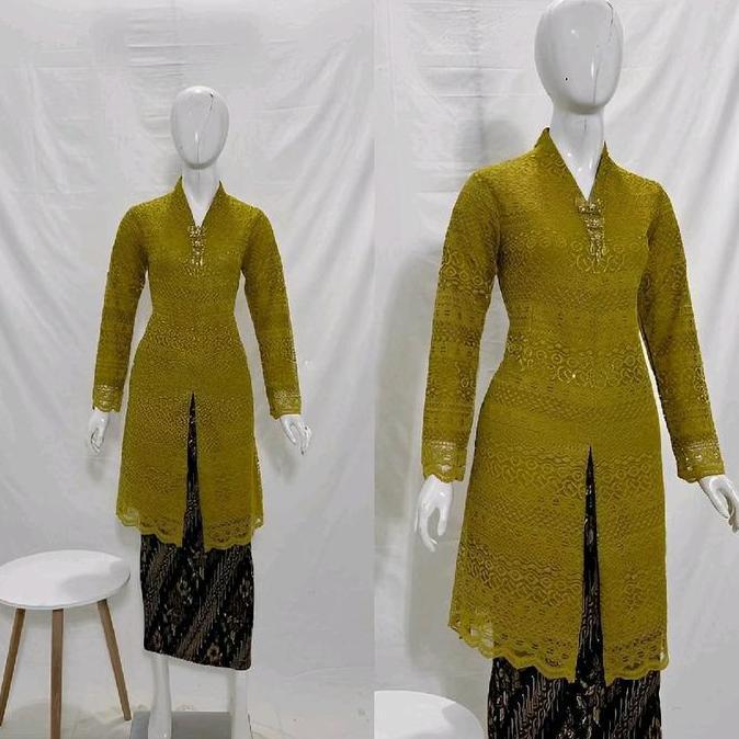 NEW SATU SETEL KEBAYA JUMBO TUNIK BROKAT BUSUI KERAH BAJU KONDANGAN PANJANG SETELAN BATIK WANITA ORI