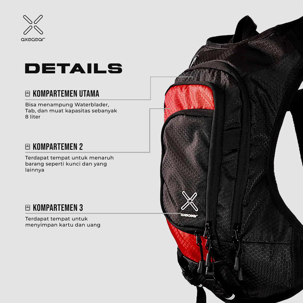 Axegear Tas Trail Enduro Hydropack Croos