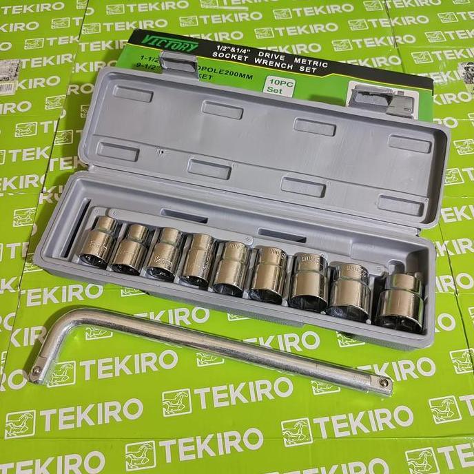 Tekiro Kunci Shock Set Lengkap 10 Pcs 8 - 24 mm kunci shock komplit tekiro 1 set lengkap 22 dan 24