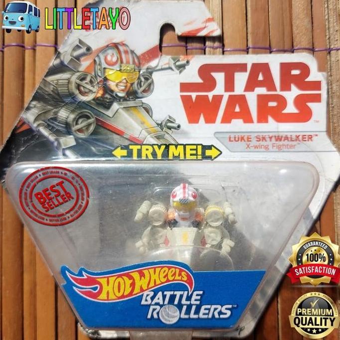 HOTWHEELS STAR WARS BATTLE ROLLERS LUKE SKYWALKER X WING FIGHTER TSW New