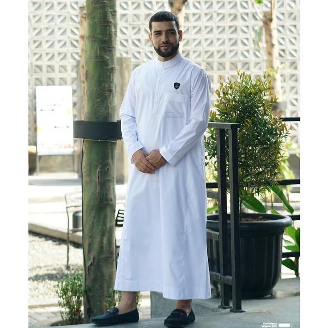 SAMASE Saudi Jubba T005 Jubah Pria Dewasa Lengan Panjang - GREY, L