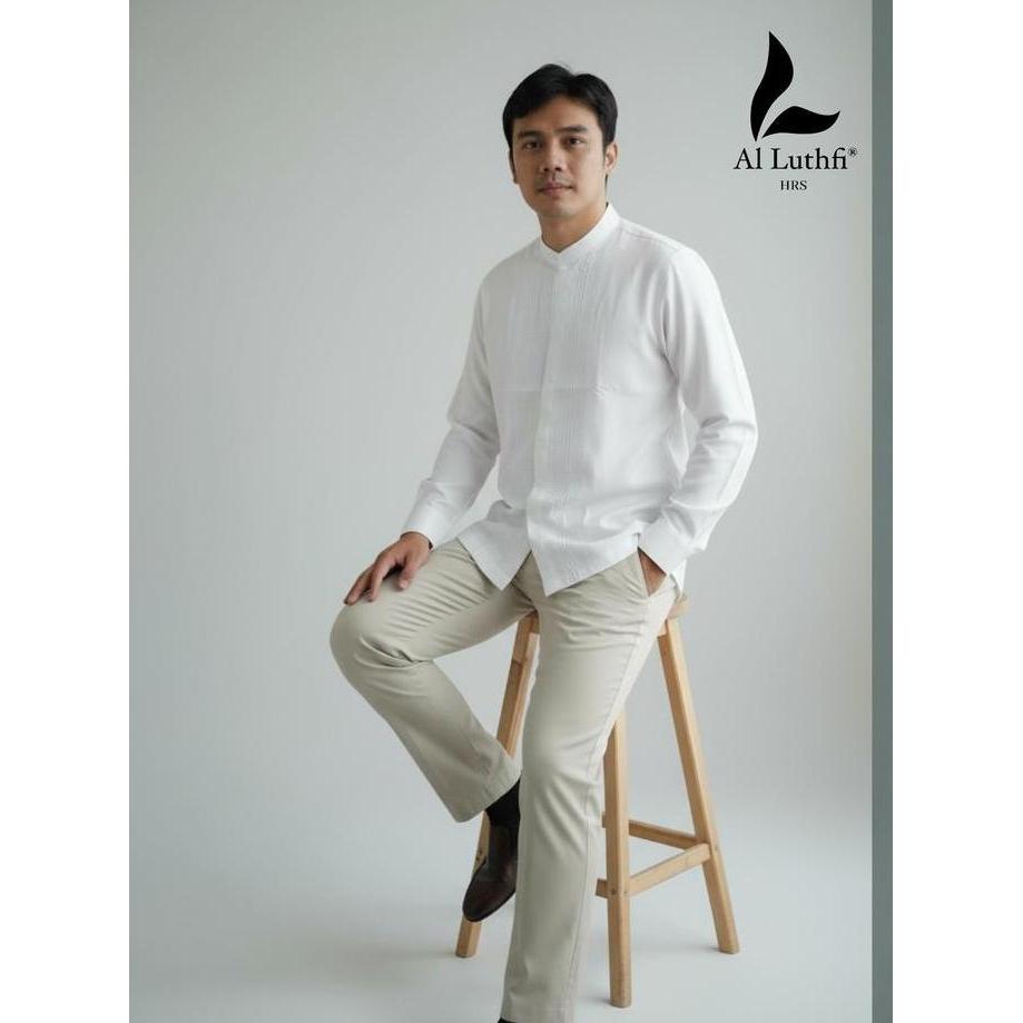 Baju koko Manset Warna Putih - Al-Luthfi