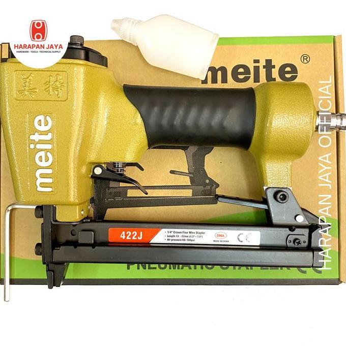 Meite 422J Air Stapler Gun Alat Staples Tembak Angin Paku U Pneumatic Nailer Angin 422 J