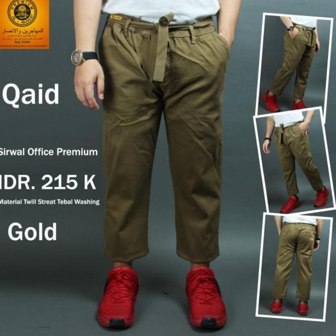 AL AMWA PLATINUM SERIES QAID celana sirwal twill streat  washing - sarawa fashion muslim - Sirwal sl