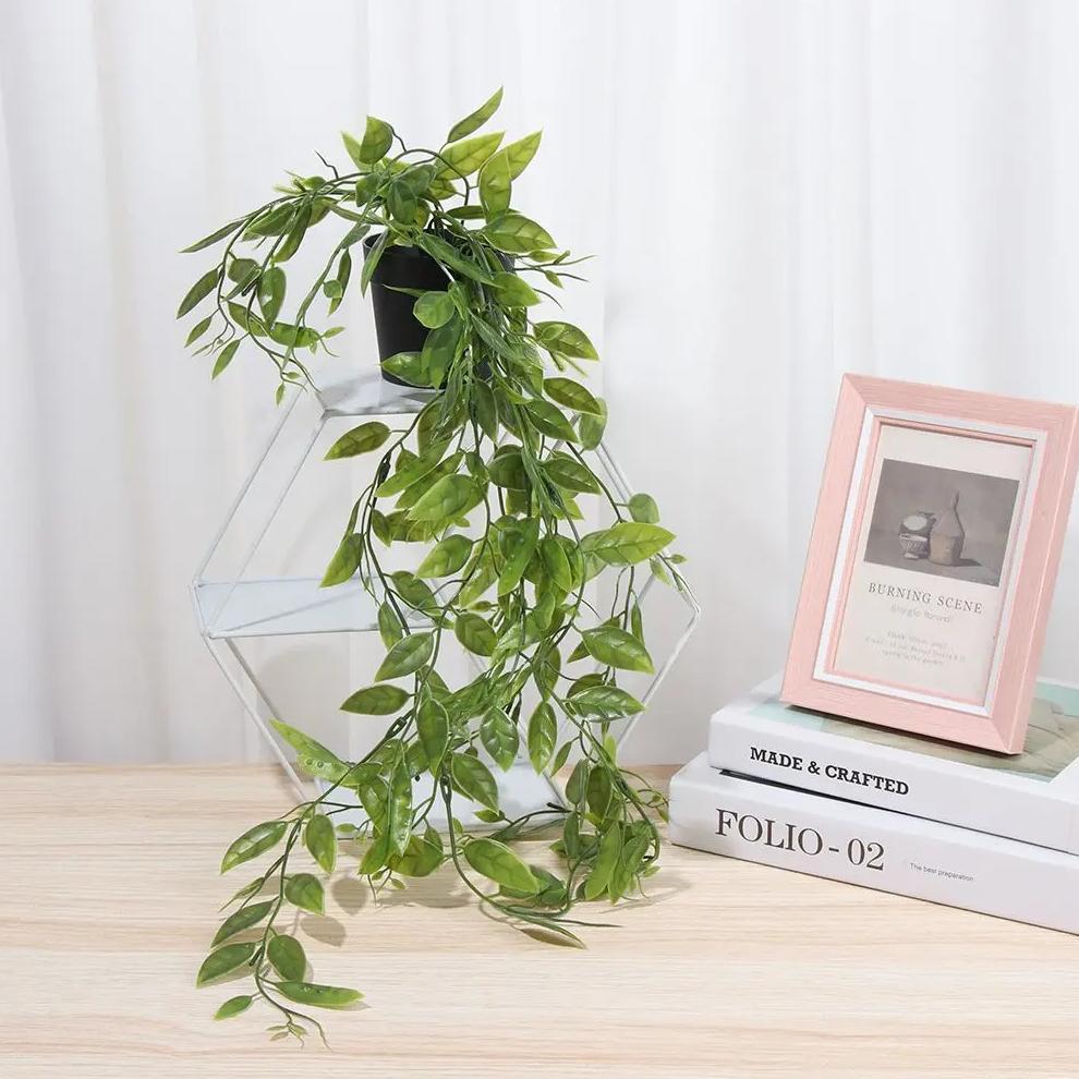 Artificial Hanging Plants With Pot Fake Plants Hanging Vines Shelf Plants Decor Potted Plants For Ho