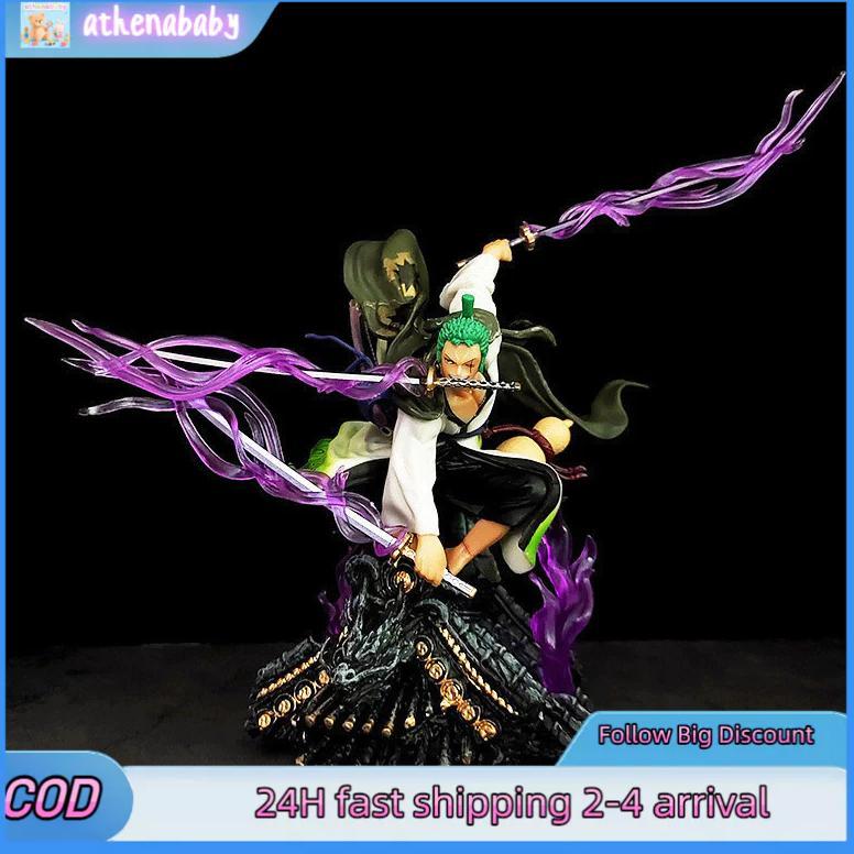 [in stock] Action Figure One Piece Zoro&Luffy Roronoa Zoro Roof Kimono Zoro Tatsumaki Battle Effect 