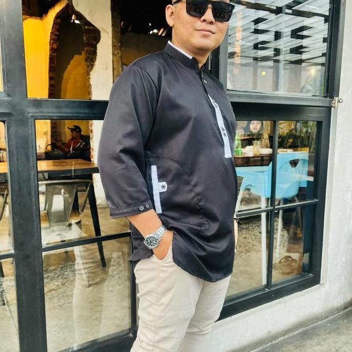 Koko Kurta Pakistan Bahan Toyobo Premium Lengan 3/4, Koko Pria Dewasa Muslim Fashion, Koko Kemeja Pr