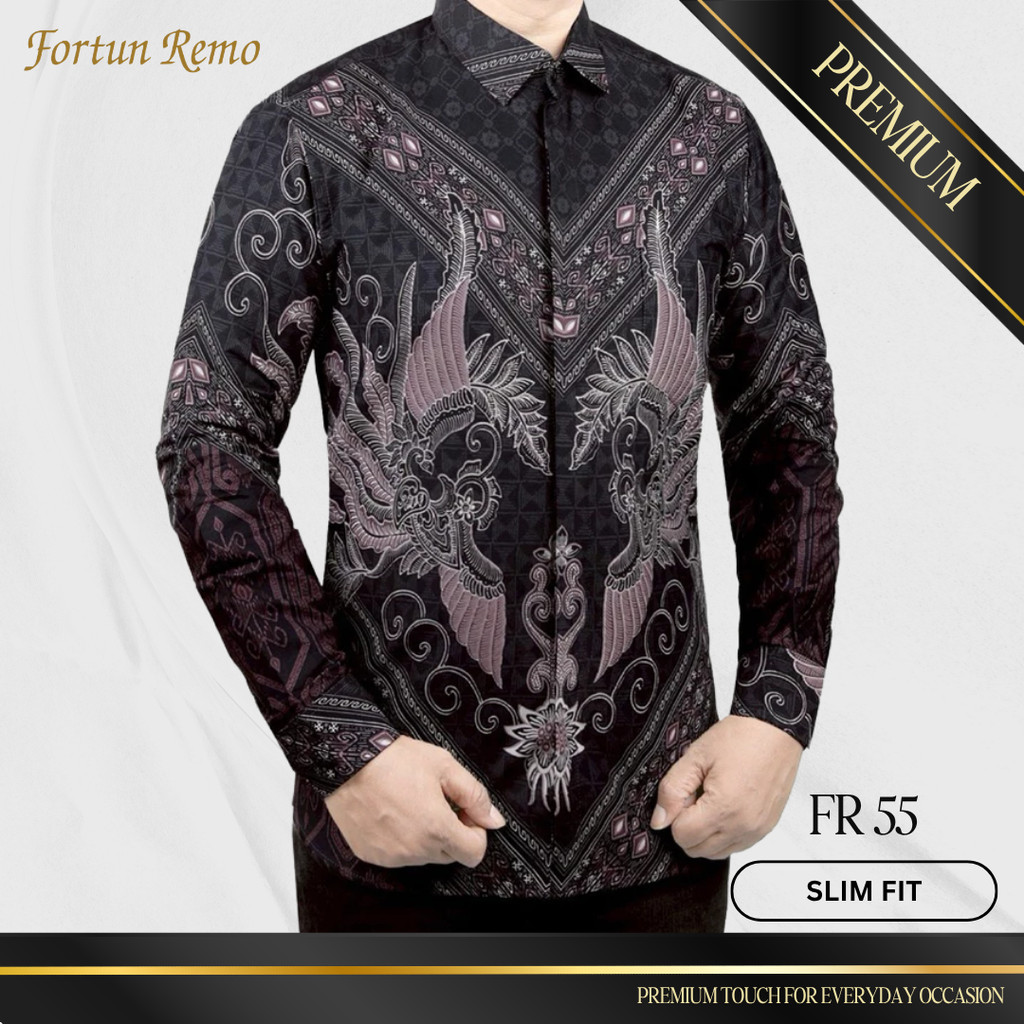 KEMEJA BATIK PRIA SLIM FIT BAJU BATIK PRIA SLIM FIT LENGAN PANJANG FR