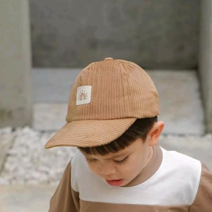 LEVI CAP - Topi Anak Baseball Snapback Curduroy Keren Cewe Cowo Korea Lucu Murah Fashion