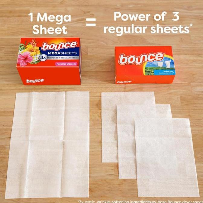 Bounce Lasting Fresh 60 Sheets Dryer Mega Sheet Anti Kusut Pengering Baju Ori Usa