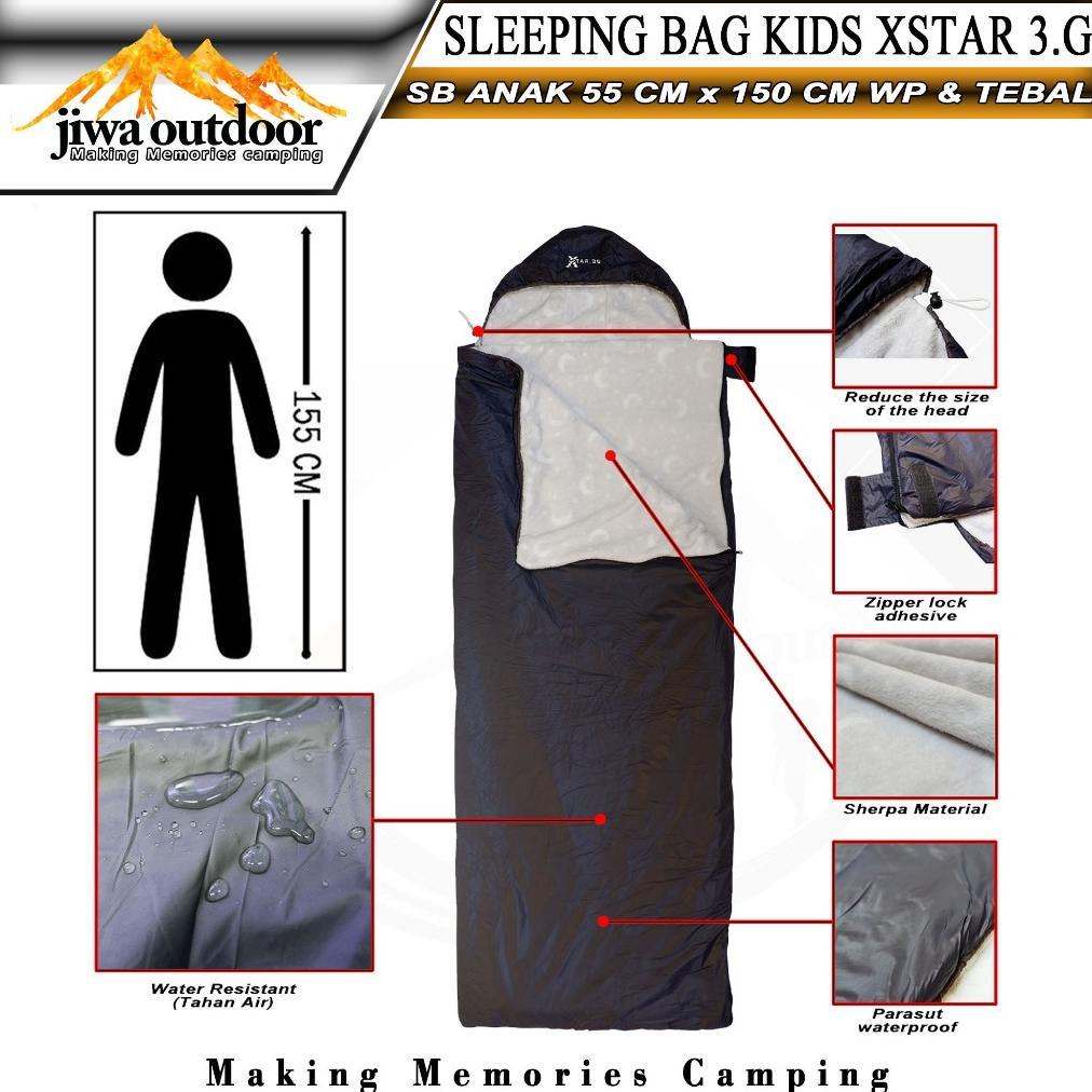 sleeping bag kids polar bulu tebal 55 x 150 cm sb anak material outer waterproof sleeping bag kids