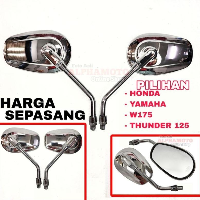 COD spion oval classic retro chrome w175 cb100 c70 thunder genio kaca cb verza japstyle chopper klas