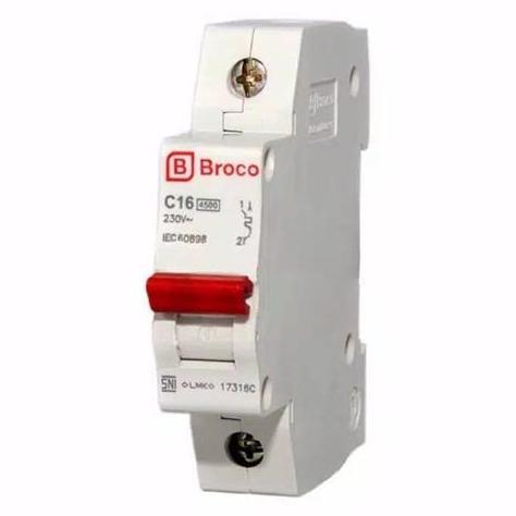 Mcb Broco C16 Mcb Saklar Listrik Broco C16 Ampere 1 Phase Mcb Listrik Daya 16 Ampere Murah