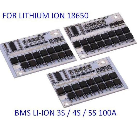 BMS BATTERY LITHIUM ION 3S 4S 5S 100A BALANCE PROTECTION READY STOCK