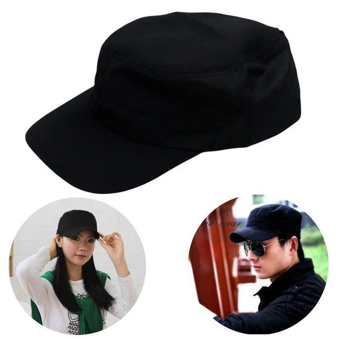 Topi Komando Polos Pria Wanita Bahan Polyester Allshop