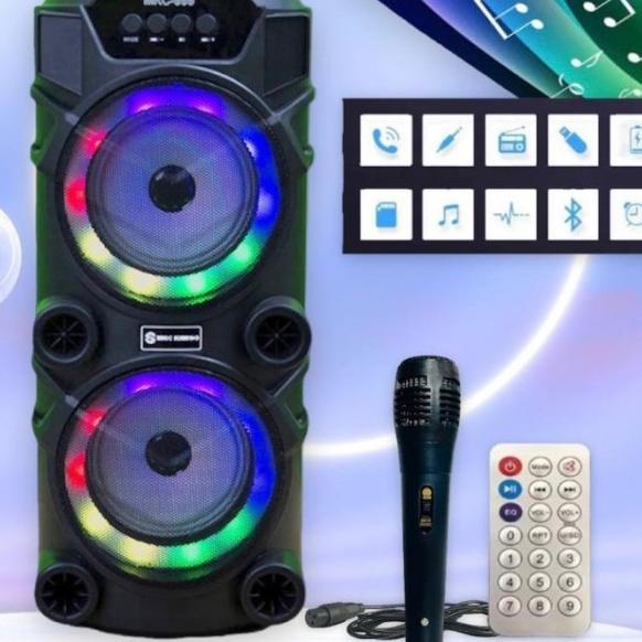 Audio Bluetooth Speaker Bass Mkc - Kimiso Qs 999 Portable Speaker With Party Light Mkc Kimiso - 999