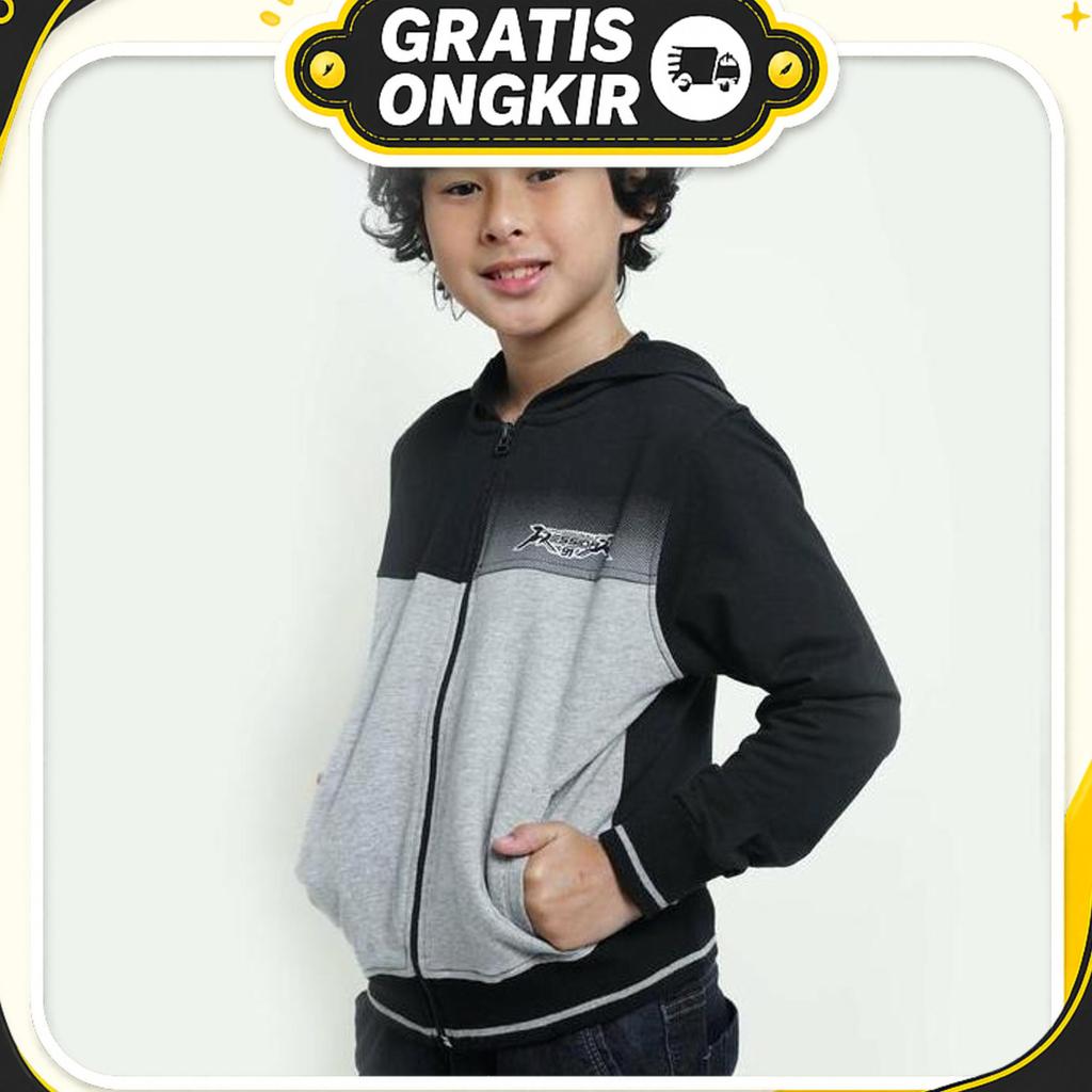 Cressida Kids Boy Jaket Anak Cowok Black Grey - Kkjel.Hb502H Kjjel.Hb502H