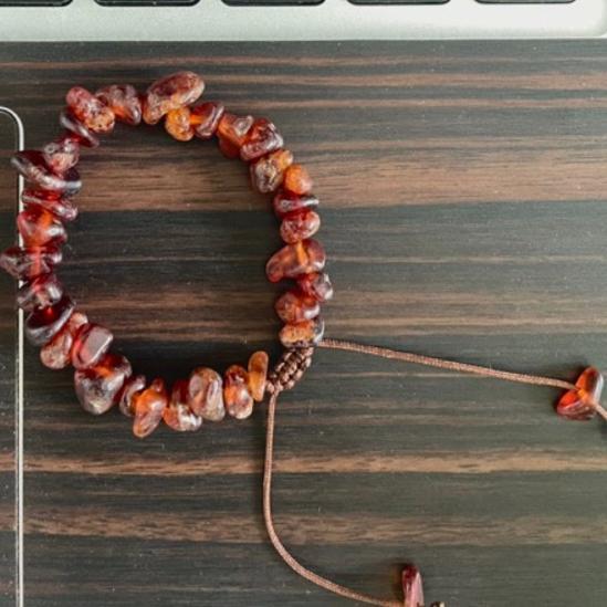 Gelang Kalung Amber - Raw Amber Untuk Imun Kesehatan Perlindungan Anak Dan Dewasa