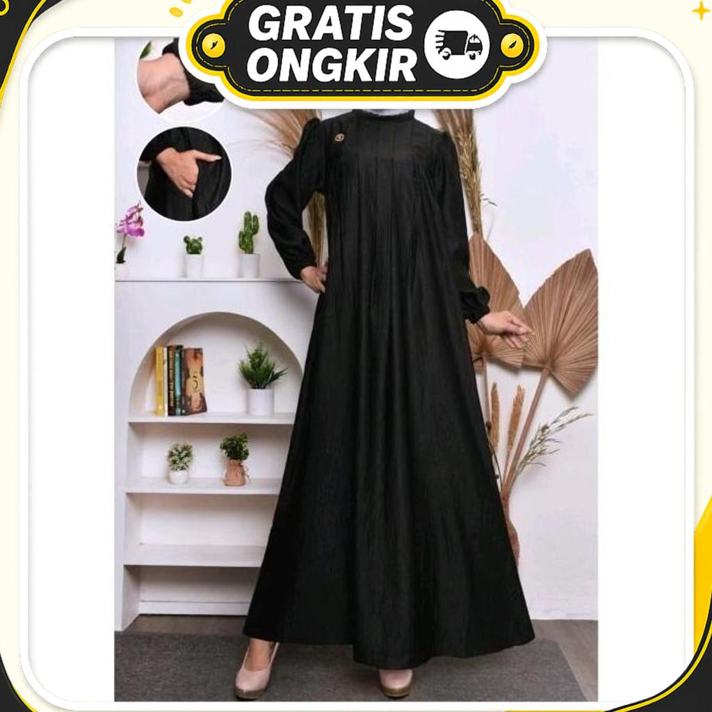 Gamis Pesta Silk Sutra Premium Dress Kondangan Terlaris Gamis Standar Jumbo Muslim Wanita Mewah