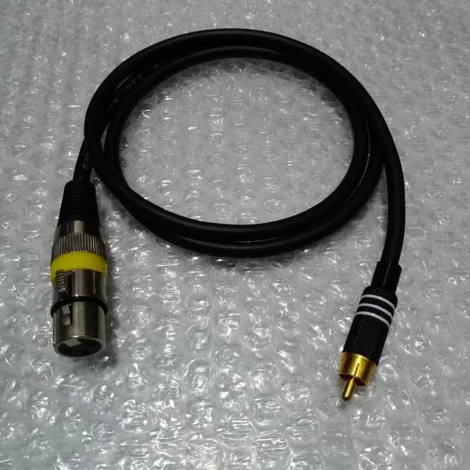 Kabel Audio Jack Canon Female ke Jack Rca male 1 meter