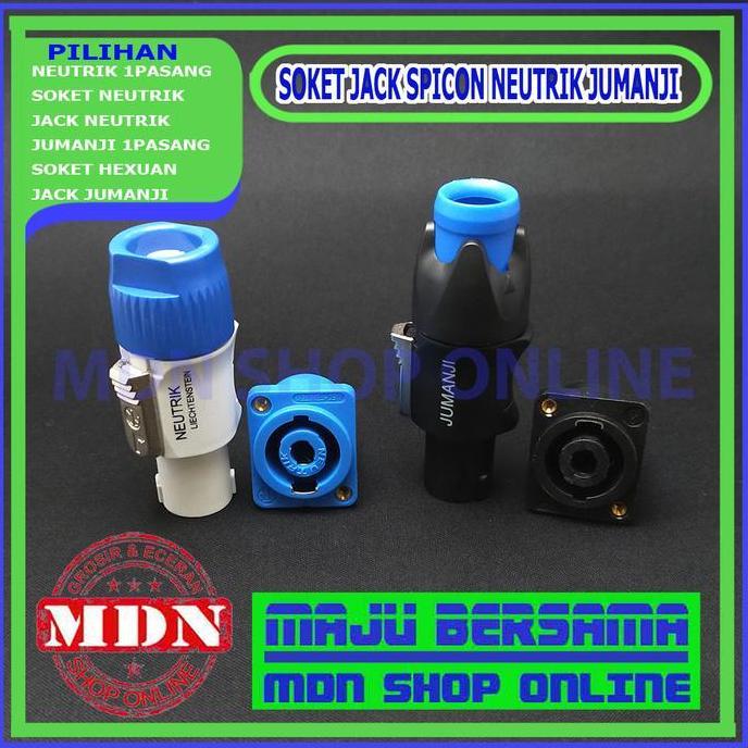 Jack Soket Spicon Spikon NEUTRIK JUMANJI Warna - Jack Speaker Bagus