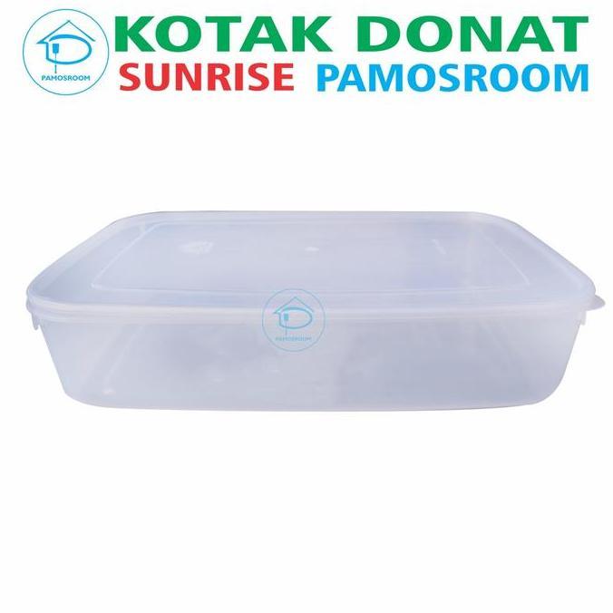 Pamosroom Tempat Donat Box Plastik Kotak Makan Kue Bolu Basah Toples Serbaguna 7000ml Jumbo