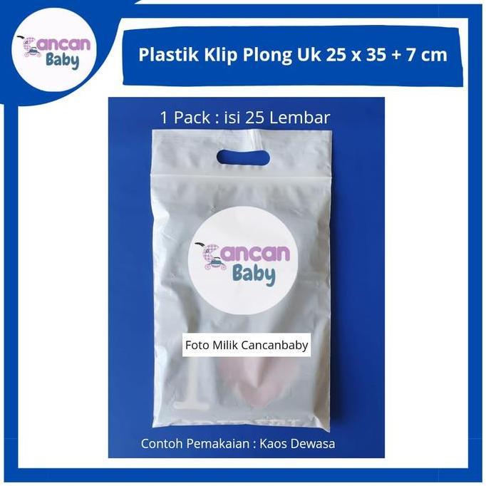 Plastik Ziplock 25x35+7 Putih Susu Klip Plong Pond Baju Garment Hijab