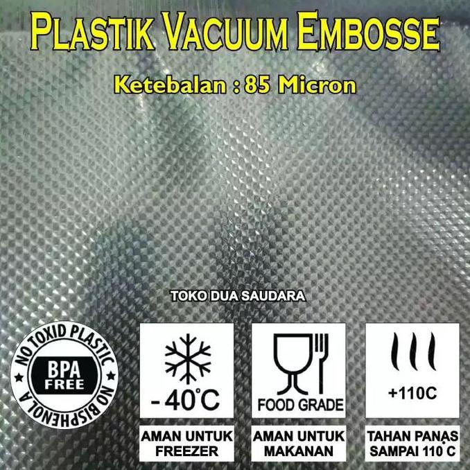 PLASTIK VACUUM SEALER EMBOSED BPA FREE - FOOD GRADE - VACCUM