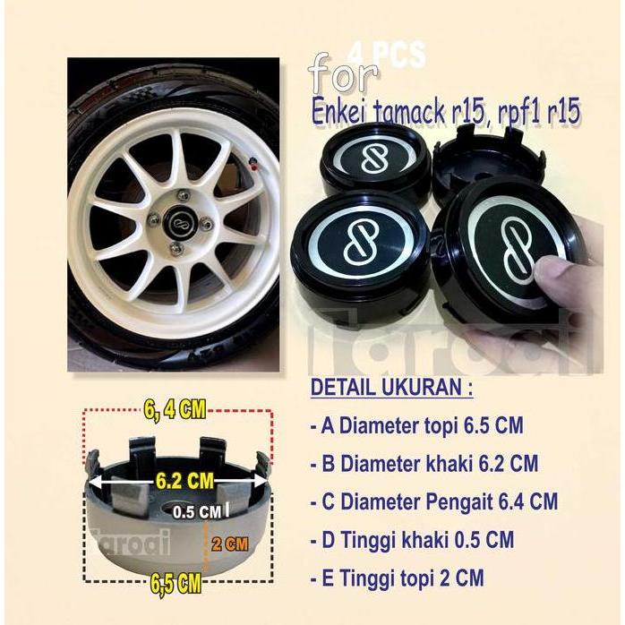 4 Buah Tutup As Roda Ban Mobil Dop Center Velg Enkei Tamack R15 Car
