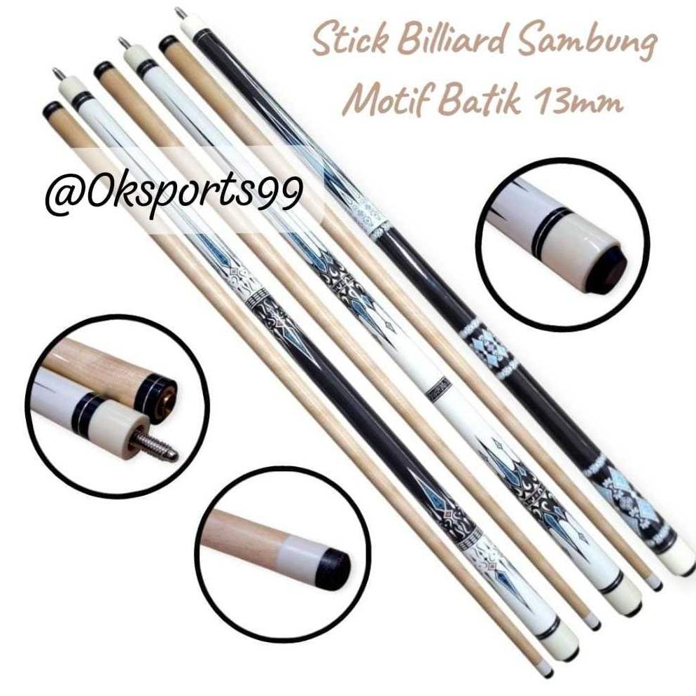 Stick Billiard Sambung 2 Stick 13mm Ukuran Meja 9 Feet billiard