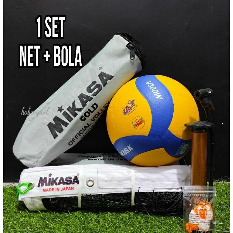 1 Set Net Voli Import & Bola Voli MIKASA PROLIGA Original Size 5