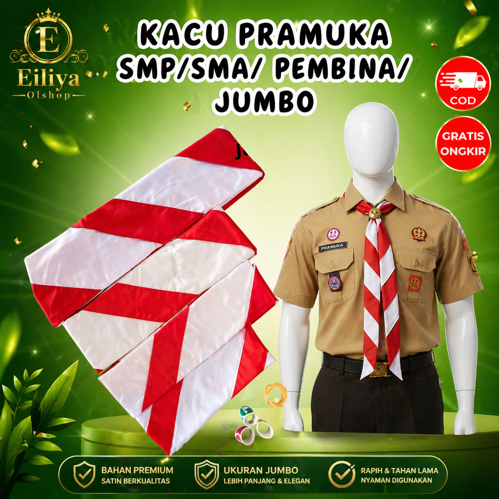 Hasduk SD SMP SMA PEMBINA - Dasi Kacu Pramuka Hasduk Pramuka / Kacu Pramuka