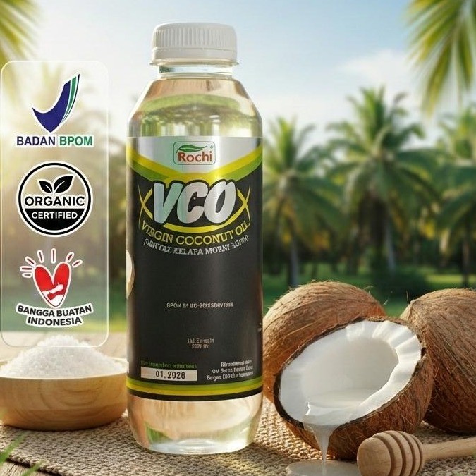 Rochi Minyak Kelapa Murni VCO Virgin Coconut Oil 500ml Diet Keto Ibu Hamil