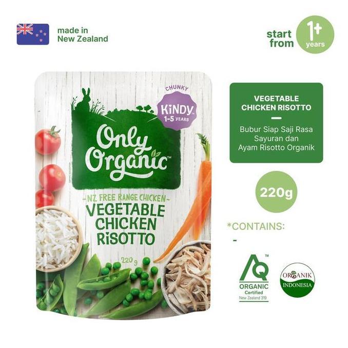 Only Organic Vegetable Savoury Meal Kindy 220gr / Bubur Bayi Organik