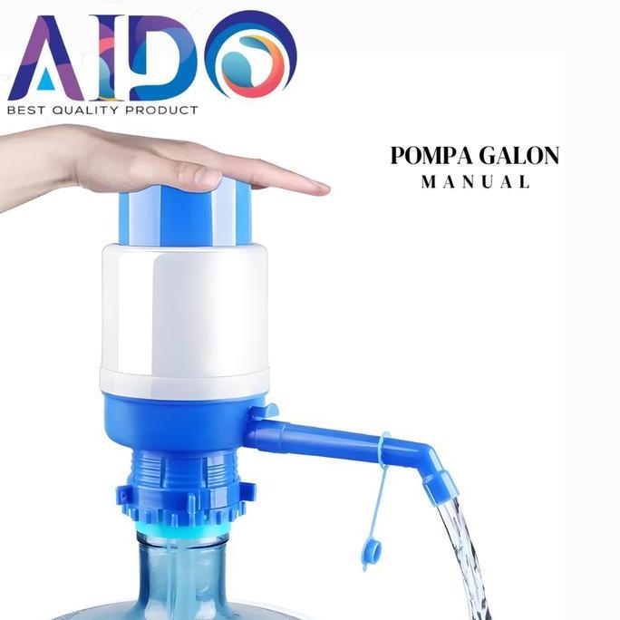 warhan_pik - aido pompa galon air manual tanpa batrei dilengkapi selang panjang & penutup selang pra