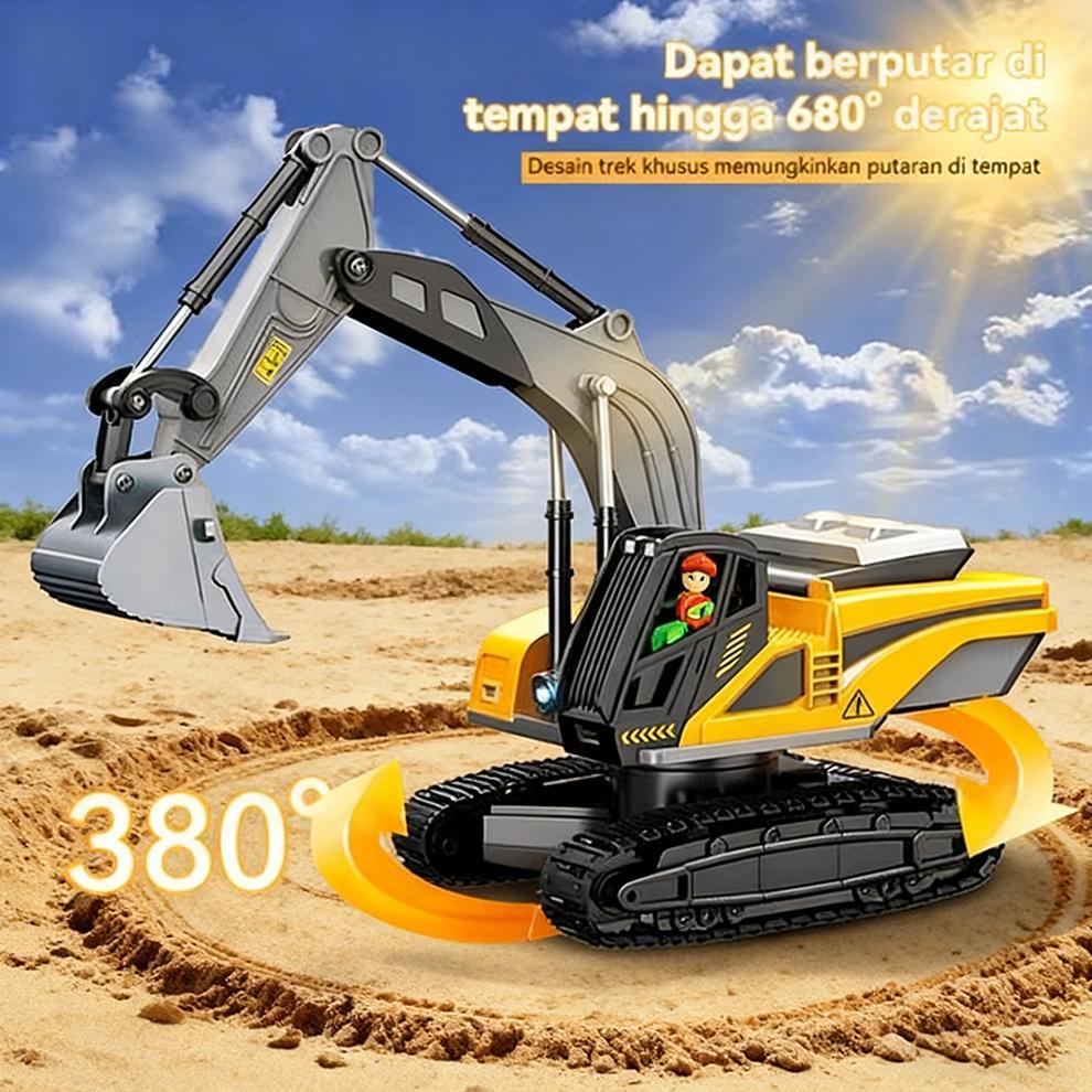 big sale cocotoy excavator remote control 8 channel alloy rc beko eskavator rc